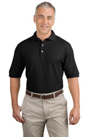 Port Authority 100% Pima Cotton Polo.  K448 Black