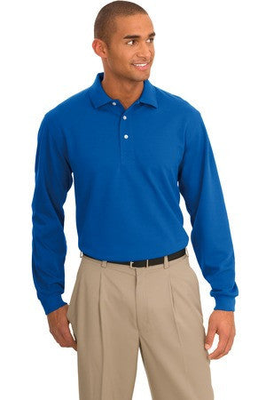 Port Authority Tall Rapid Dry Long Sleeve Polo. TLK455LS Royal