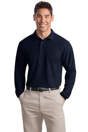 Port Authority Tall Silk Touch Long Sleeve Polo. TLK500LS Navy