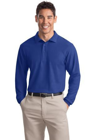 Port Authority Long Sleeve Silk Touch Polo.  K500LS Royal