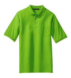 Port Authority Tall Silk Touch Polo with Pocket. TLK500P Lime