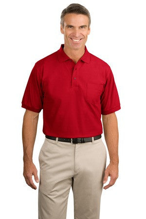 Port Authority Silk Touch Polo with Pocket.  K500P Red