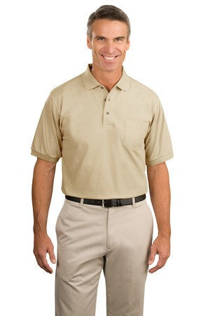 Port Authority Tall Silk Touch Polo with Pocket. TLK500P Stone