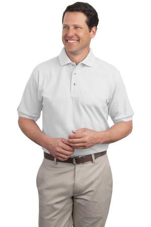 Port Authority Silk Touch Polo.  K500 White