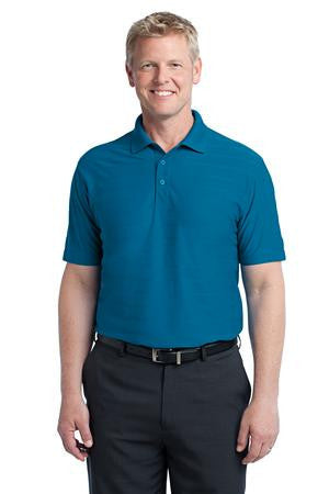 Port Authority Horizontal Texture Polo. K514 Peacock blue