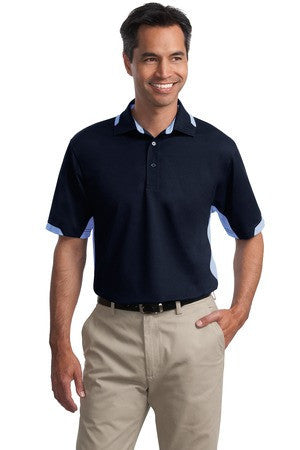 Port Authority Dry Zone Colorblock Ottoman Polo. K524 Navy/blue lake
