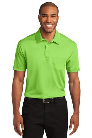 Port Authority Silk Touch Performance Pocket Polo. K540P Lime