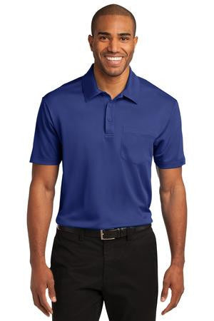 Port Authority Silk Touch Performance Pocket Polo. K540P Royal