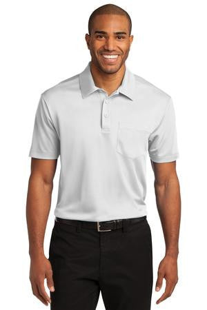 Port Authority Silk Touch Performance Pocket Polo. K540P White