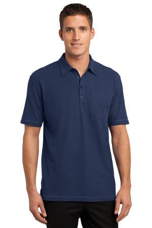 Port Authority Modern Stain-Resistant Pocket Polo. K559 Navy
