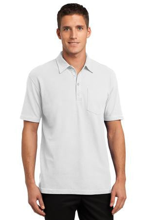 Port Authority Modern Stain-Resistant Pocket Polo. K559 White
