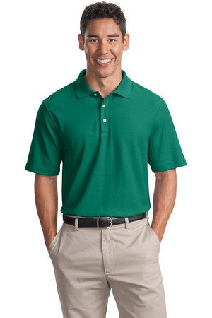 Port Authority EZCotton Pique Polo. K800 Emerald green