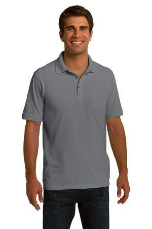 Port & Company Ring Spun Pique Polo. KP150 Medium grey