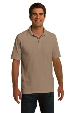 Port & Company Ring Spun Pique Polo. KP150 Sand