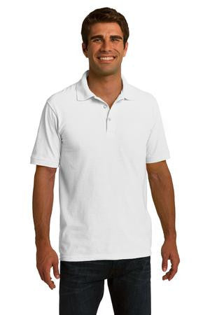 Port & Company Ring Spun Pique Polo. KP150 White