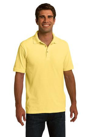 Port & Company Ring Spun Pique Polo. KP150 Yellow