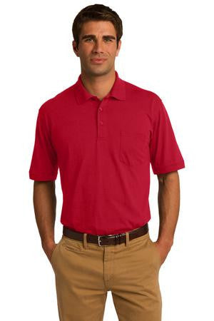 Port & Company 5.5-Ounce Jersey Knit Pocket Polo. KP55P Red