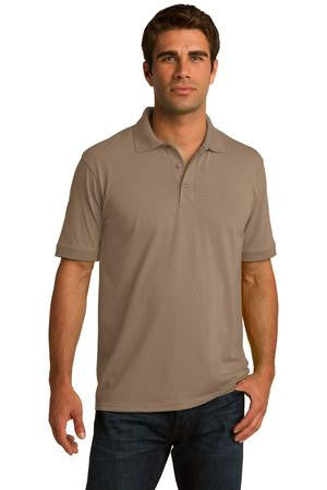 Port & Company 5.5-Ounce Jersey Knit Polo. KP55 Sand