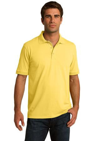 Port & Company 5.5-Ounce Jersey Knit Polo. KP55 Yellow