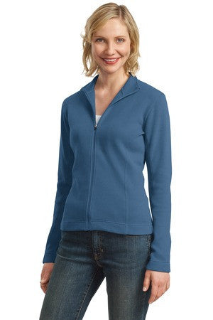 Port Authority Ladies Flatback Rib Full-Zip Jacket.  L221 Harbor blue