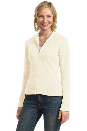 Port Authority Ladies Flatback Rib Full-Zip Jacket.  L221 Ivory