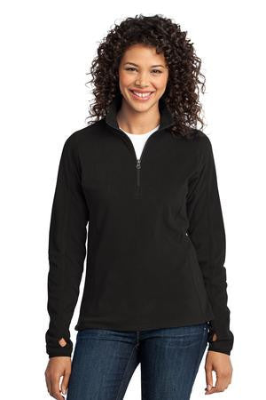 Port Authority Ladies Microfleece 1/2-Zip Pullover. L224 Black
