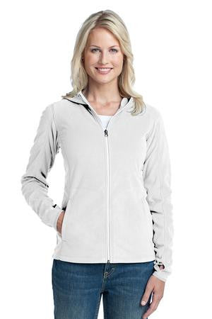Port Authority Ladies Microfleece Hoodie. L225 White
