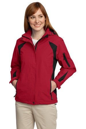 Port Authority Ladies All-Season II Jacket. L304 True red/black