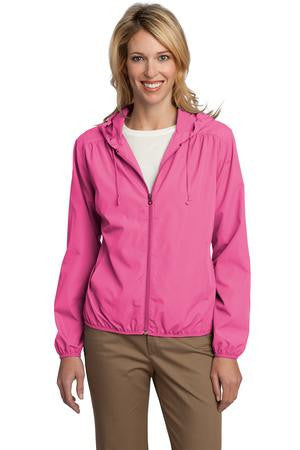Port Authority &reg;  Ladies Hooded Essential Jacket. L305 Charity pink
