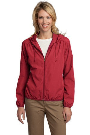 Port Authority &reg;  Ladies Hooded Essential Jacket. L305 Claret red