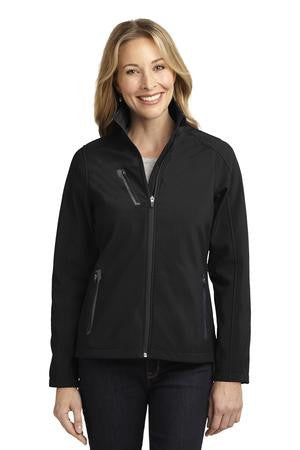 Port Authority Ladies Welded Soft Shell Jacket. L324 Black