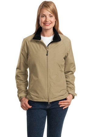 Port Authority Ladies Challenger Jacket. L354 Khaki/true black