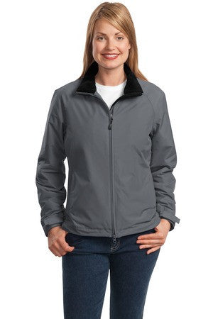 Port Authority Ladies Challenger Jacket. L354 Steel grey/true black