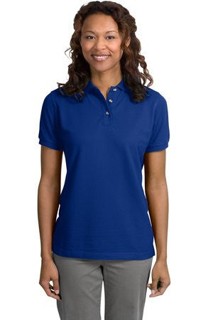 Port Authority Ladies Pique Knit Polo.  L420 Royal