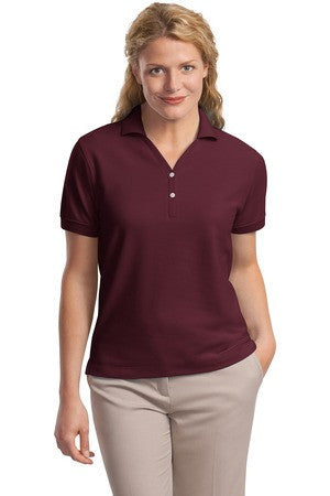 Port Authority Ladies 100% Pima Cotton Polo.  L448 Burgundy