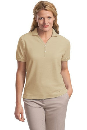 Port Authority Ladies 100% Pima Cotton Polo.  L448 Stone