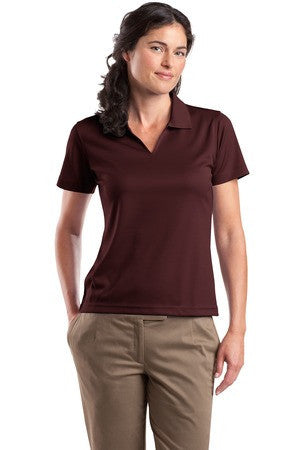 Sport-Tek Ladies Dri-Mesh V-Neck Polo.  L469 Maroon