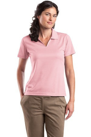 Sport-Tek Ladies Dri-Mesh V-Neck Polo.  L469 Pink