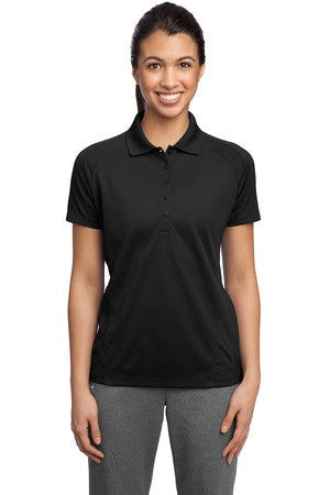 Sport-Tek Ladies Dri-Mesh Pro Polo. L474 Black