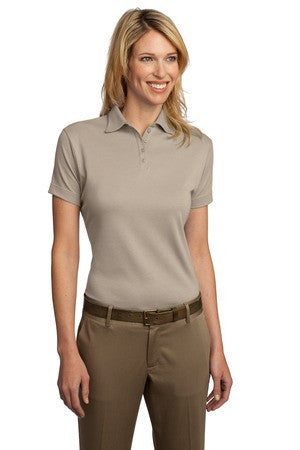 Port Authority Ladies Pima Select Polo with PimaCool Technology.  L482 Oatmeal