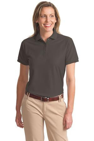 Port Authority Ladies Silk Touch Polo.  L500 Bark