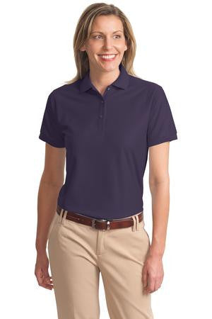 Port Authority Ladies Silk Touch Polo.  L500 Eggplant