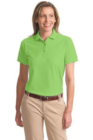 Port Authority Ladies Silk Touch Polo.  L500 Lime