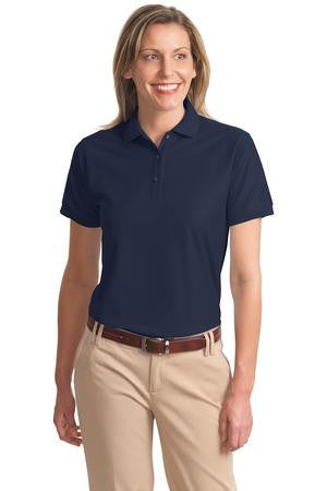 Port Authority Ladies Silk Touch Polo.  L500 Navy