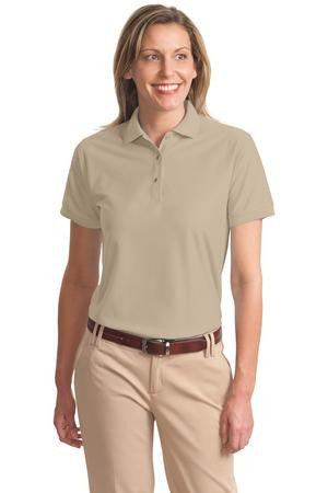 Port Authority Ladies Silk Touch Polo.  L500 Stone