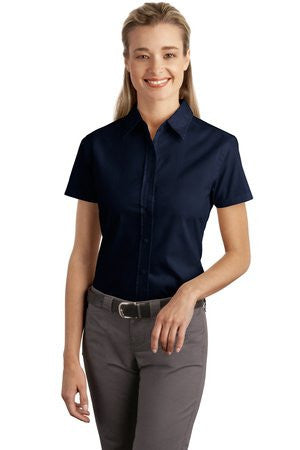 Port Authority® Ladies Short Sleeve Easy Care, Soil Resistant Shirt.  L507 Navy