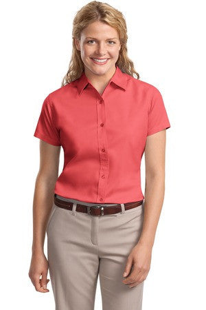Port Authority Ladies Short Sleeve Easy Care  Shirt.  L508 Hibiscus