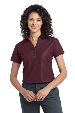 Port Authority Ladies Vertical Pique Polo. L512 Maroon