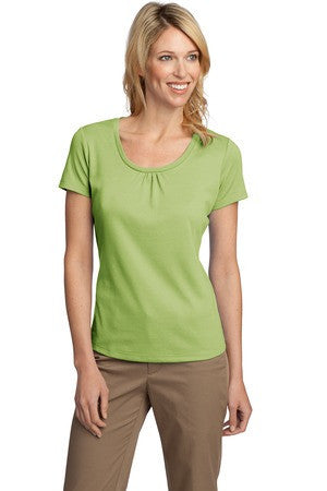 Port Authority &reg;  Ladies Silk Touch Interlock Scoop Neck Shirt. L522 Leaf green