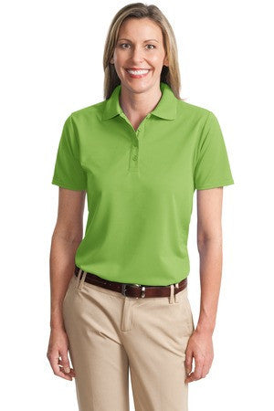 Port Authority Ladies Dry Zone Ottoman Polo.  L525 Green oasis
